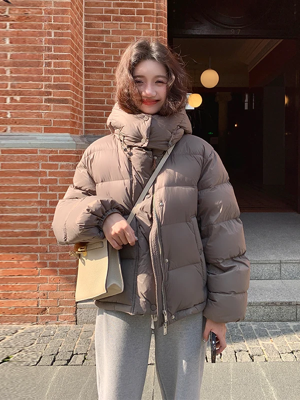 

Slimming Bread Sle down Jaet Women's ort Thiened 90 White Du Feather Coat Warm Sli Eco-Friendly Winter Outerwear