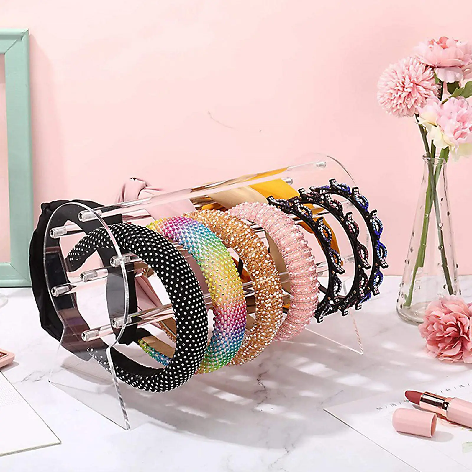 

1Pcs Hairband Display Rack Simple Desktop Headband Holder Women Mom Sister Girlfriend Birthday Valentine Gift