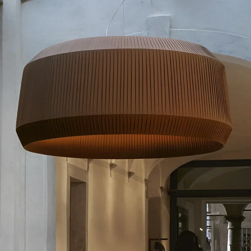 Modern Simple Nordic Fabric Art Pendant Light Annular Luminaries for Living Room Bedroom Restaurant Hotel Decor Chandelier