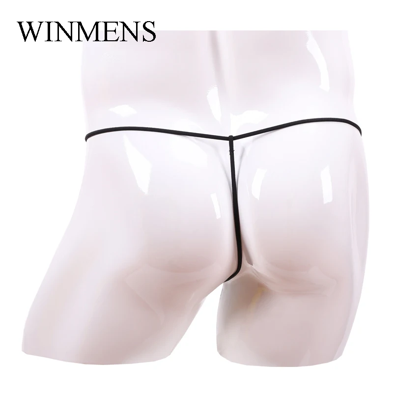 Gay Sissy Erotic Penis Pouch Sheer Cut-outs Fishnet Men's Dick Bag See Through Adult Private G Strings Underwear Mini Panties image 4
