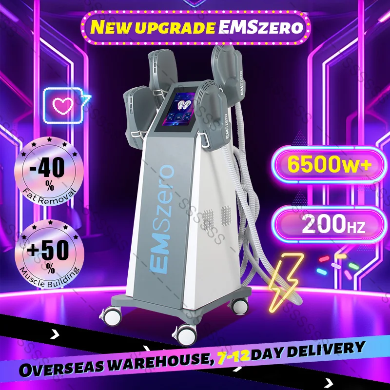 

Upgrade EMSzero EMS Body Slimming Sculpting in Sculpt Machine 200HZ Weight Lose Electromagnetic Muscle Fat Removal with 4 Handle