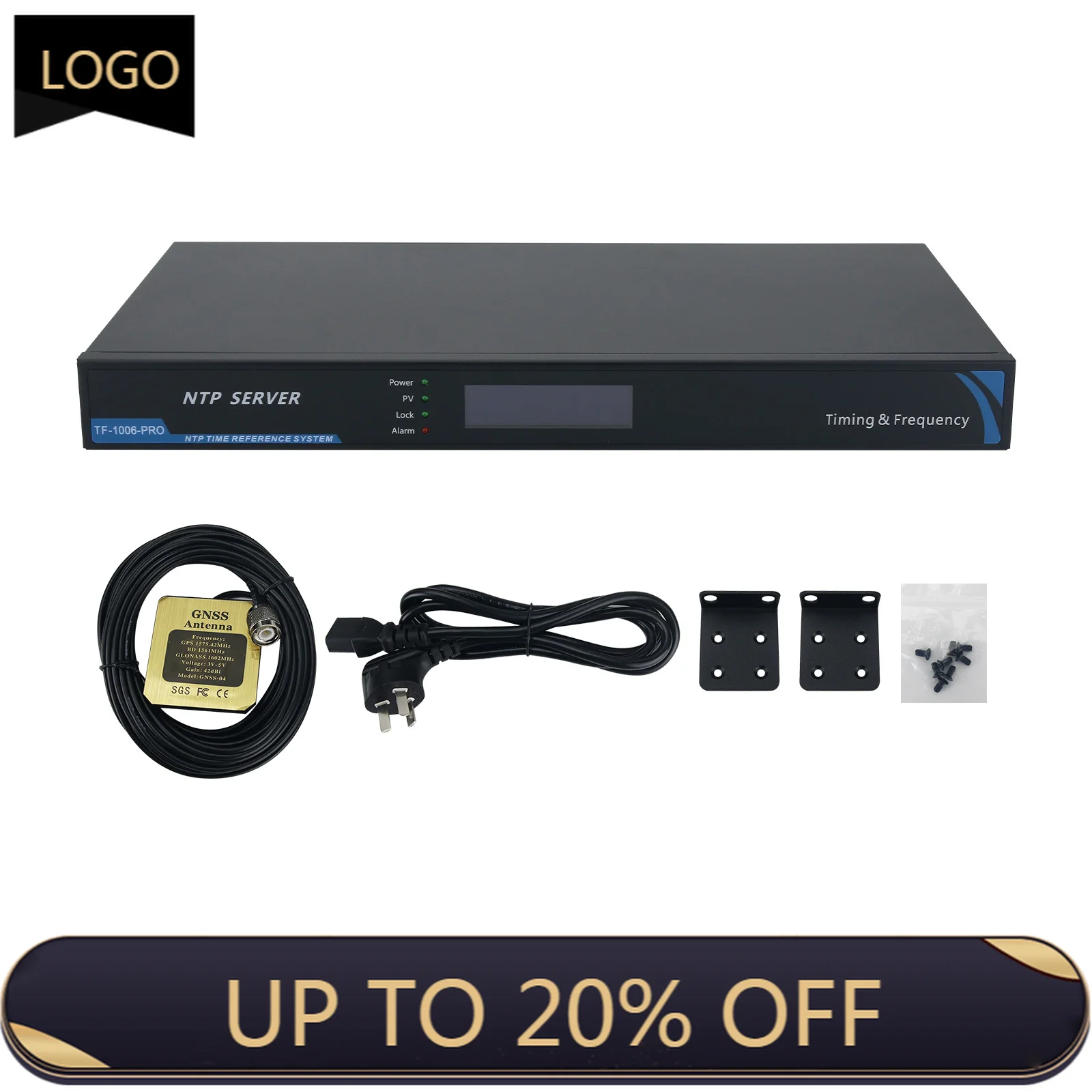 TF-1006-PRO NTP Server GPS Beidou Synchronous Clock Network Time Protocol Server IRIG-B Serial Message AC Power Supply