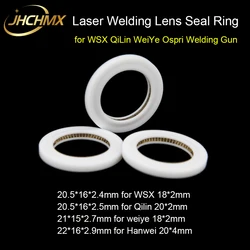 JHCHMX anillo de resorte de sello de lente óptica protectora de soldadura láser de fibra de mano para soldadura WSX QiLin HanWei, 18x2, 20X2, 3, 4mm, 1064nm