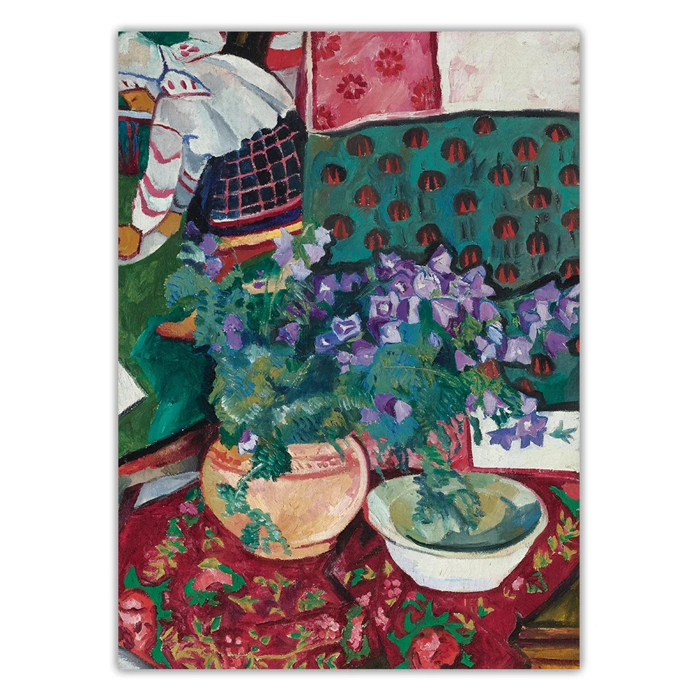 سيتون ناتاليا جونشاروفا 《Still Life (Bluebells)》لوحة زيتية قماشية عمل فني ملصق صورة ديكور جدار ديكور ديكور المنزل #5