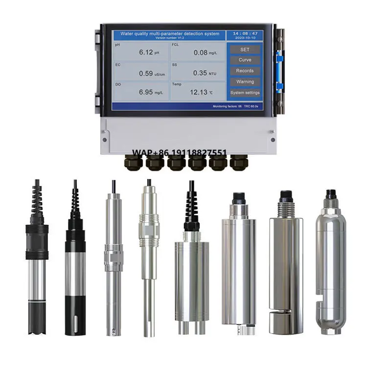 

Mutiparameter Water Quality Meter pH Sensor ORP Conductivity RS485 Dissolved Oxygen Chlorine Turbidity Sensor 4-20ma