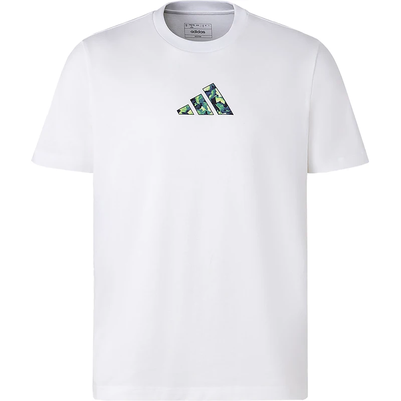 أديداس حقيقية كرة السلة للرجال التدريب الرياضي عارضة جولة الرقبة قصيرة الأكمام تي شيرت JH1219