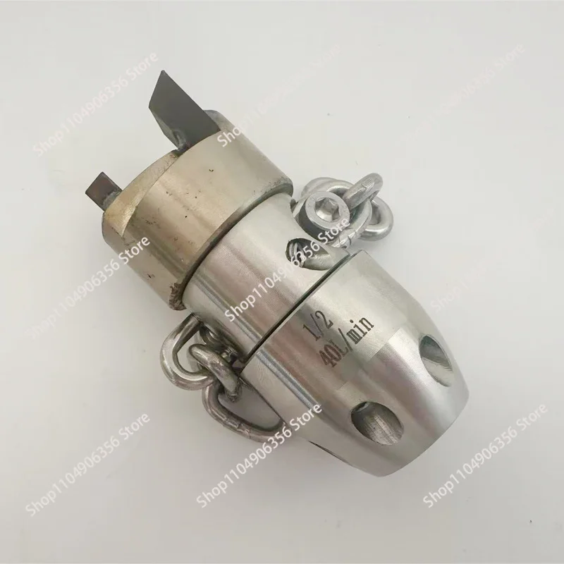1/2 Inch Sewer Jet Rotary Chain Root Cutter Durable Steel Head Rotary Chain Nozzle
