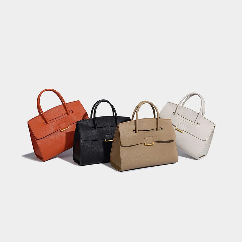 Nuova valigetta, borsa alla moda e alla moda, borsa casual versatile di fascia alta, borsa tote per pendolari di grande capacità, borsa Kelly idrorepellente