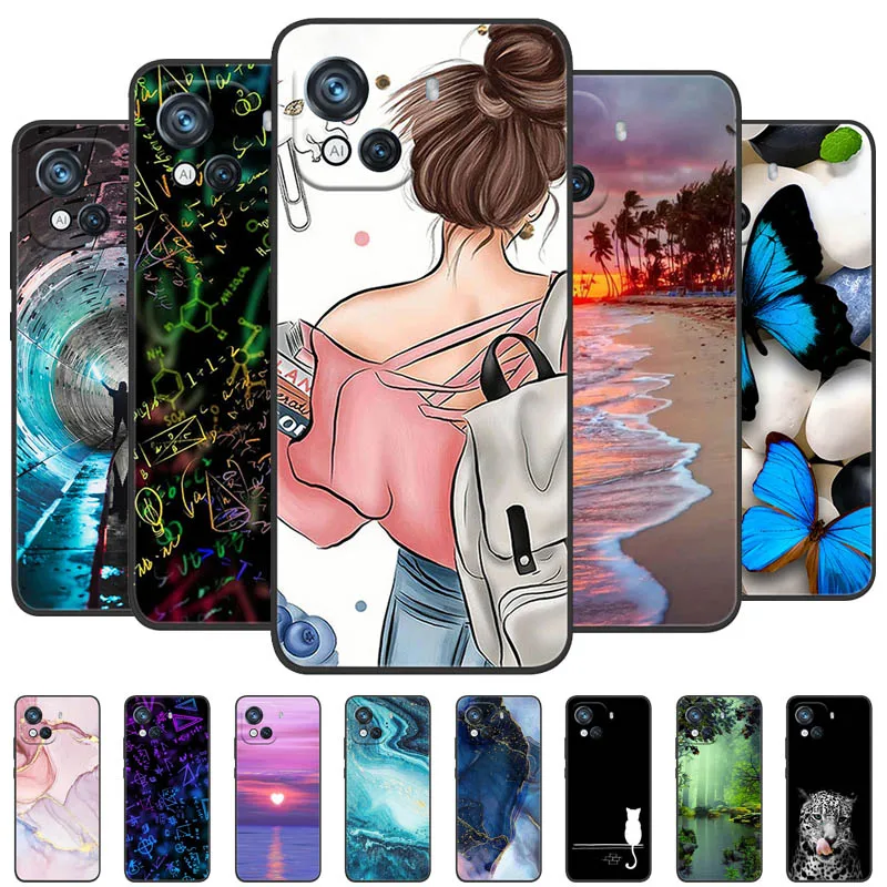 Funda trasera de silicona suave para teléfono, carcasa de mármol para Blackview Oscal C80