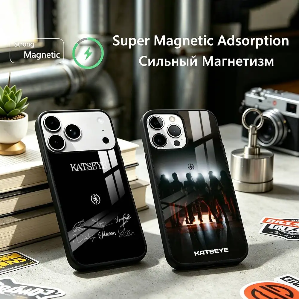 KATSEYE Pop Girl Group Phone Case For iPhone17,16,15,14,13,12 Plus,Pro Allows magnetic wireless charging