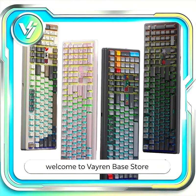 AULA F108 Pro V2 Tri Mode Mechanical Keyboard 100 Layout RGB Backlight Hot Swap Gaming Keyboard for PC Gamer Desktop Setup