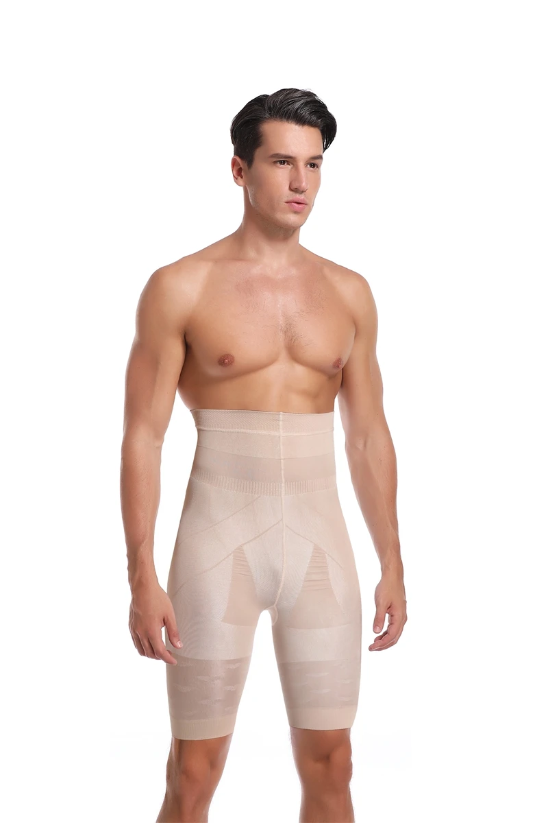 Männer Bauch-steuer Shorts Hohe Taille Abnehmen Shapewear Bauch Bauch Flache Body Shaper Bein Unterwäsche Kompression Briefs Boxer 3XL – Detail 12
