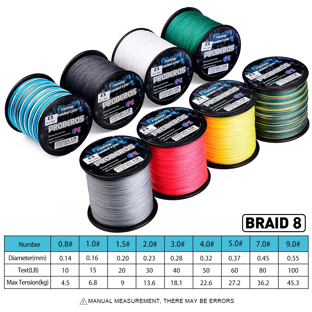 PROBEROS 300M 8 Strands สายถัก - Fishing Equipment Bundle บทวิจารณ์และราคา