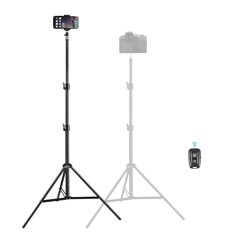 SH Upgrade 55/170/200cm Light Tripod Stand With Bluetooth Ball Head For Photography Photo Studio Softbox Camera Umbrella Video