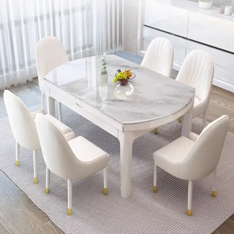 Mesa de Comedor europea Individual, mesa de Comedor de cocina blanca nórdica Vintage, Sillas de diseño Rectangular Para Comedor, muebles Para el hogar