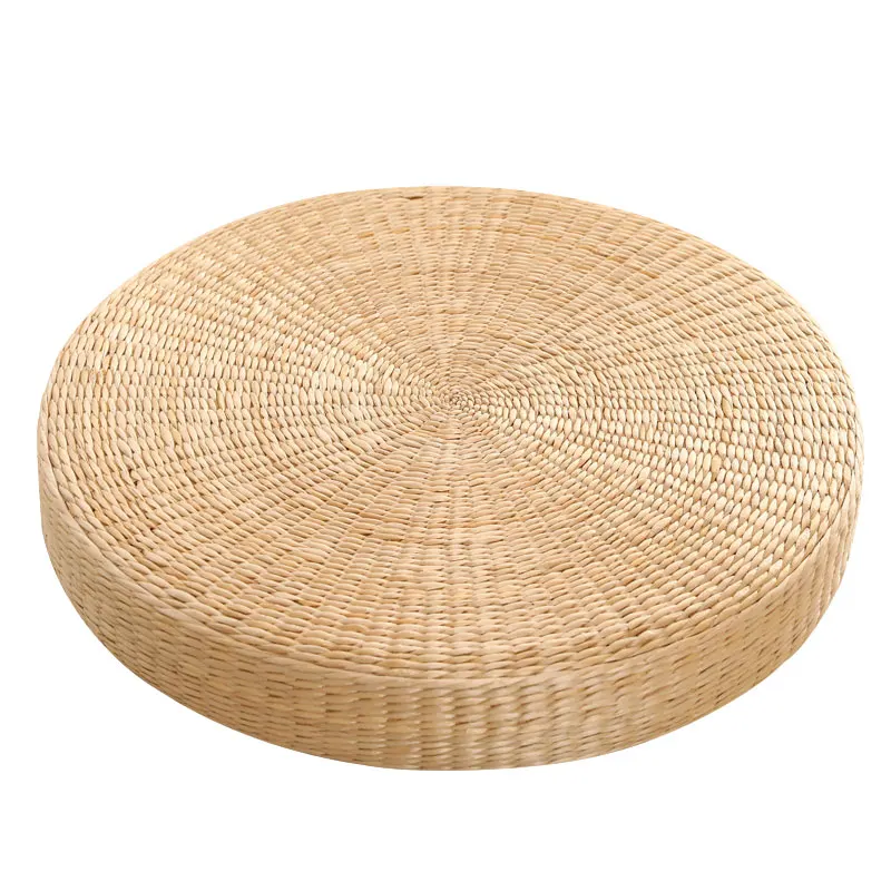

Straw futon tatami cushion on the ground