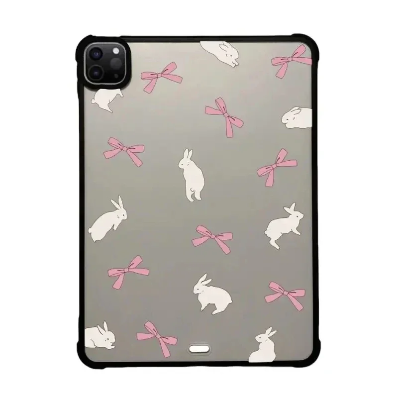 

Rabbit Bowknot Cloud Acrylic iPad Case for iPad Air 4 Air 5 10.9inch iPad Pro 2020 2021 2022 11inch 12.9inch Protective Cover