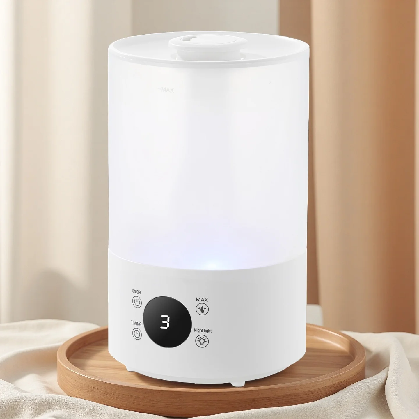 Humidifiers for Home Silent Anti-dry Burn Nano Mist Color Changing LED Compact Bedroom Living Room Office Desktop Air Humidifier