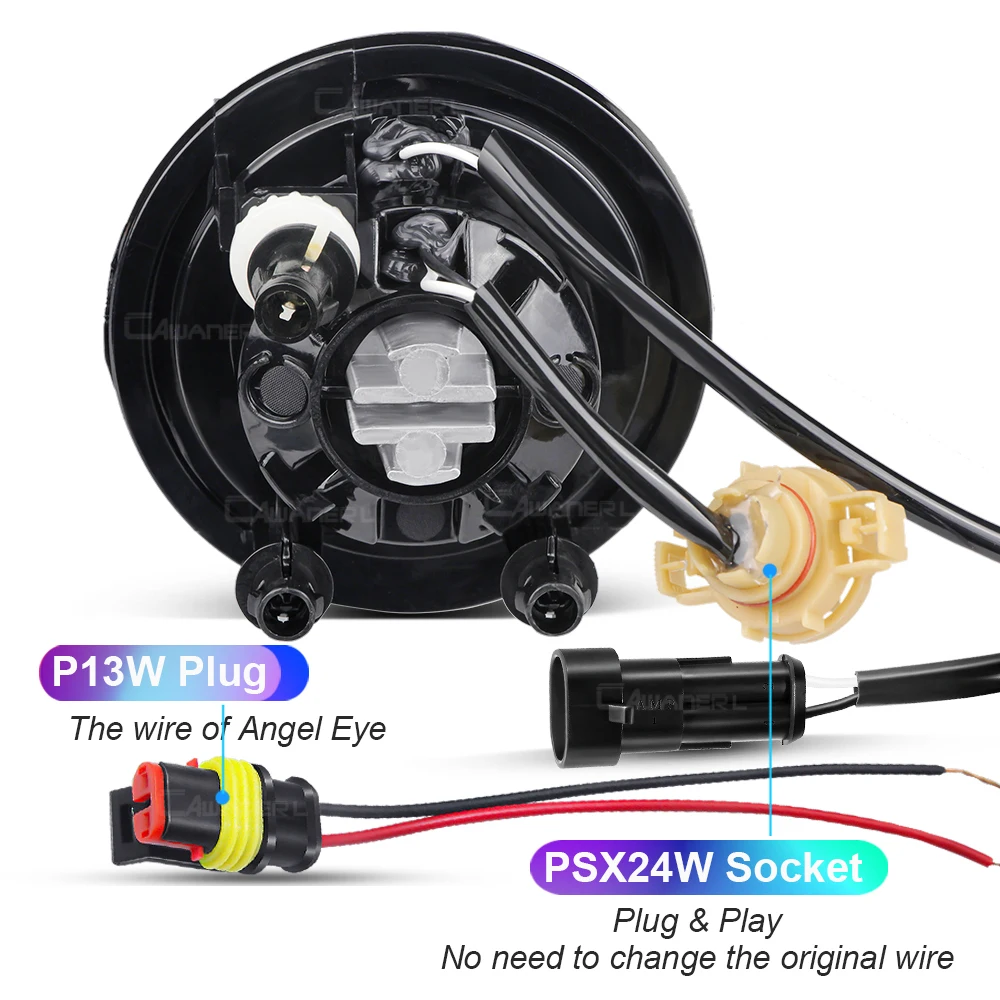 2 X Car Canbus LED Fog Light Angel Eye DRL Daytime Running Lamp 30W For Ford Mustang Bullitt, Shelby GT GT500 GT500KR 2007-2014 - view 6