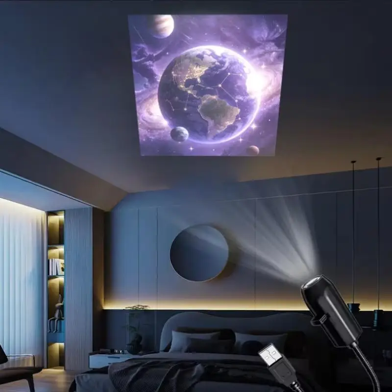 

Zodiac Planet USB Ceiling Projector Light 12 Constellation Patterns Adjustable Night Lamp for Home Decoration