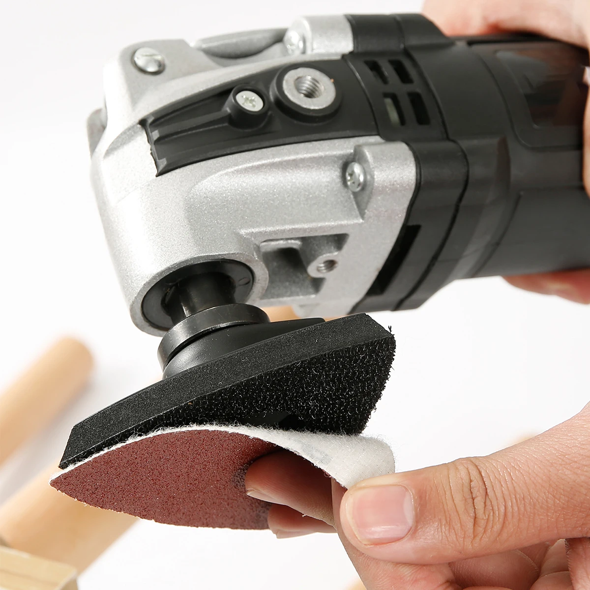 Juego surtido de almohadillas de arena de 82 Uds., almohadilla de papel de lija de grano 60/80/120/180/240, almohadilla de arena Triangular de 80x80mm, almohadilla de arena para dedos de 85x35mm