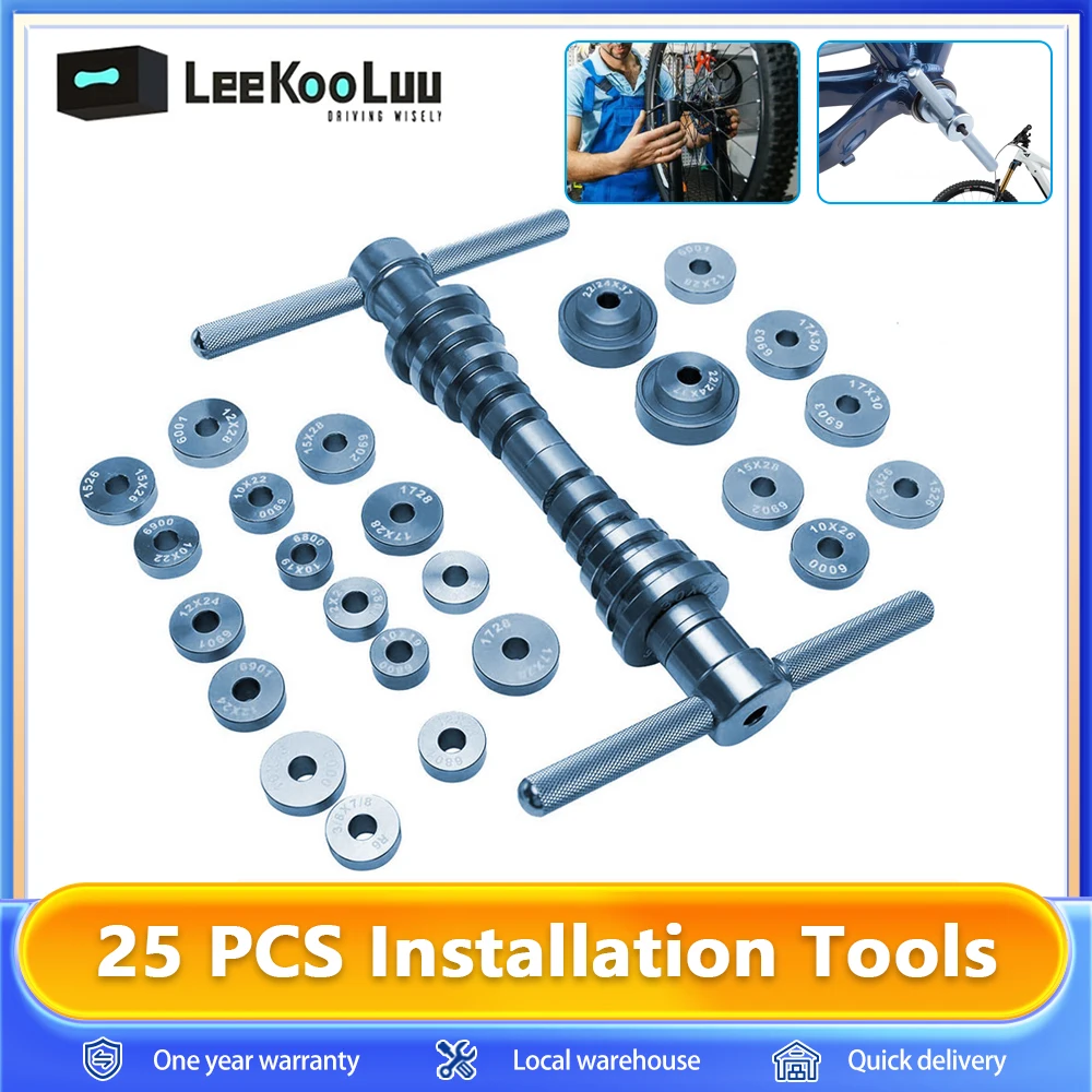 Extracteur de roulements d'accessoires de vélo, outil d'installation de roues/moyeu, jeu de presse de roulements de vélo, axe BB, outil de presse de cadre arrière souple
