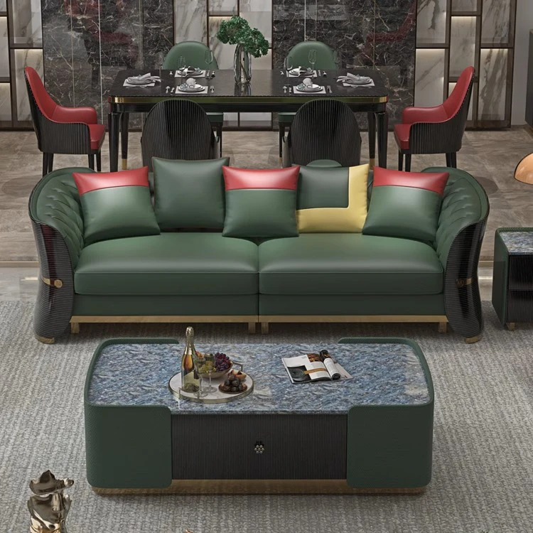 #Luxury Nordic Style Two-Seater Sectional Convertible Sofa Set Modular Home Villa Basement Bedroom Decor Single Corner Furniture