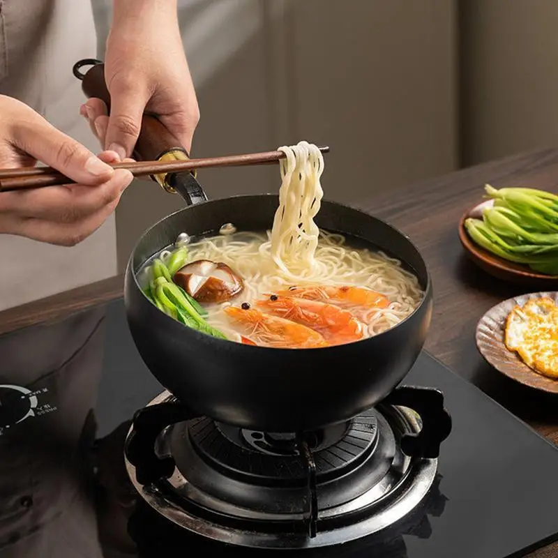 Nonstick Wok Chinese Stir Fry Pan With Lid Scratch-Resistant No Coating Flat Bottom Induction Cookware For Baking Stewing