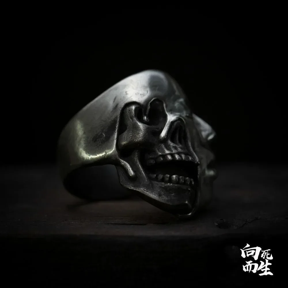 Born to Death Handmade Original Design Rings Painted Leather Rings Jewelry Men's and Women's Rings
