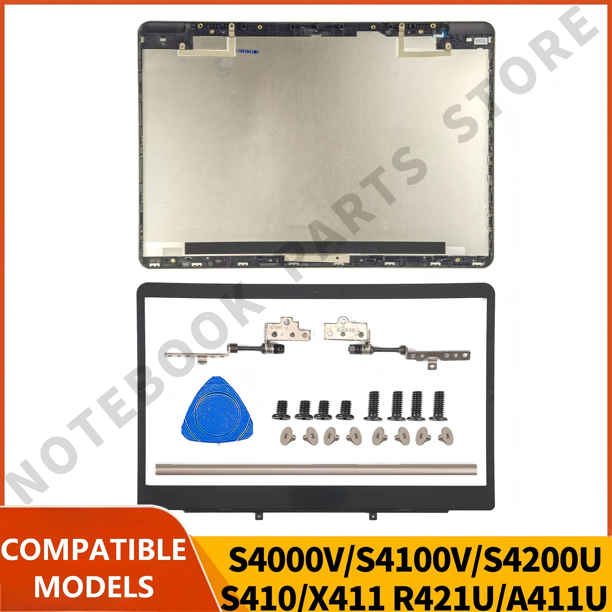 

Aluminium Top Case For S4200U S4000V S4100V S410U R421U S4000 X411 X411UQ LCD Rear Lid Back Cover LCD Front Bezel Hinges