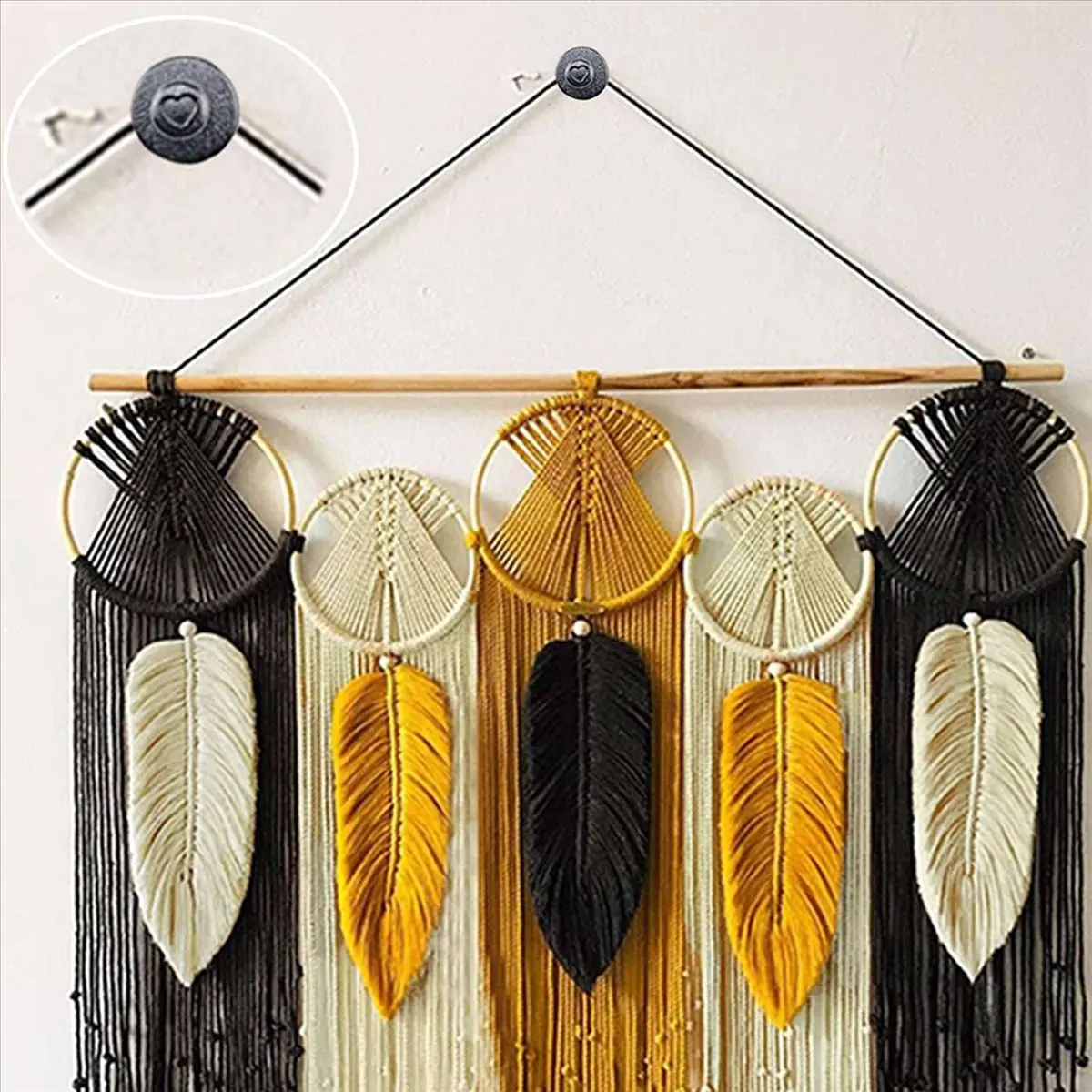 Rank! 60 Pack Small Nails for Picture Hanging Double-Headed Picture Hangers Nails Wall Nails for Hanging Pictures (Black)