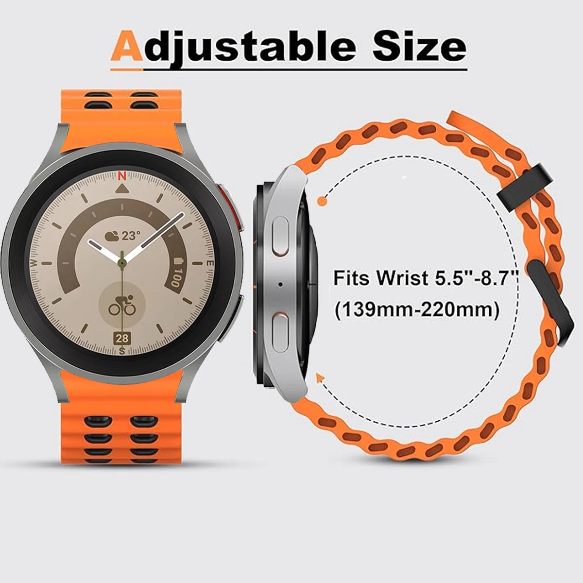 Cinturino in silicone No Gaps per Samsung Galaxy Watch 7 FE 6 5 4 40mm 44mm 4/6 Classic 42mm 46mm 43mm 47mm 5Pro 45mm Bracciale sportivo