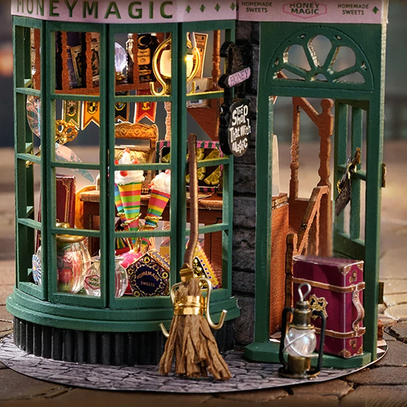 Magic Shop Mini DIY Kit For Doll House Making And Assembling Room Models Toys Wooden Home And Bedroom Decorations With Furniture