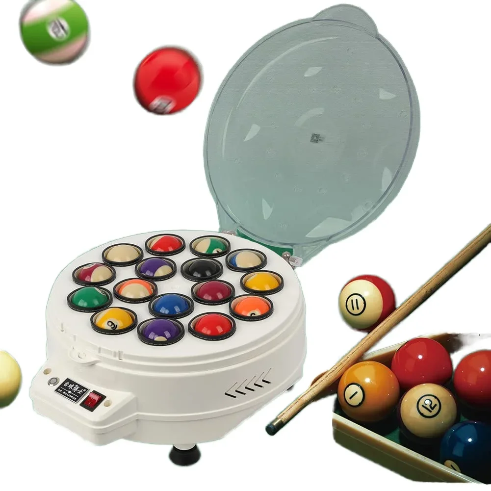

Hot Selling 16pcs Full Automatic Pool Ball Cleaning Machine American Billiard Ball Washer Washing Machine factory