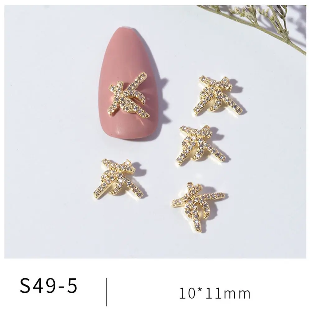 اكسسوارات مانيكير كريستال فراشة مسمار الفن زينة القلب مسمار الزركون مجوهرات القوس مسمار الراين سبيكة سلسلة بدلاية