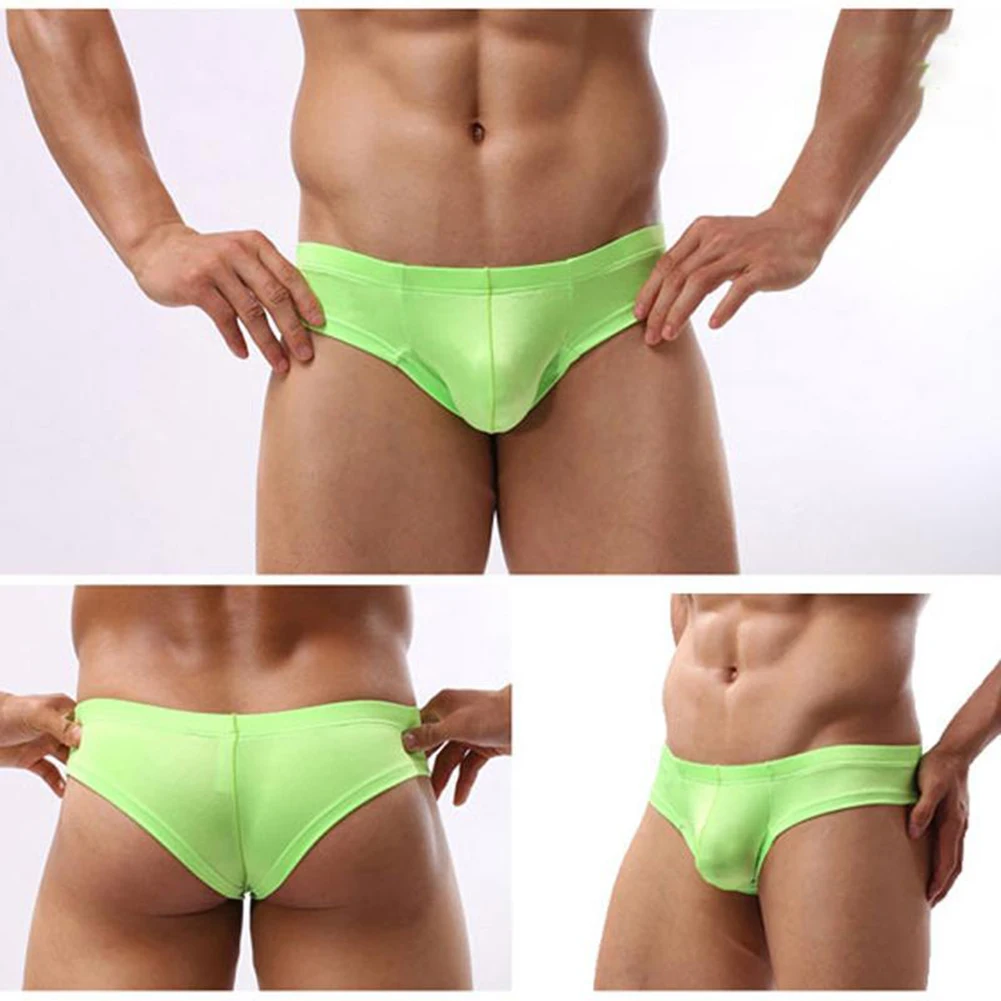 

Elastic Polyester Fabric Men Underwear Sexy Hot Briefs Pouch Bikini Low Waist Breathable Panties Lingerie Man