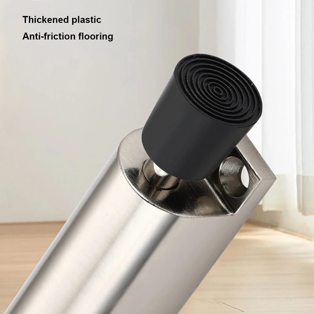 Telescopic Kickdown Door Stops Spring Loaded Door Restraint Adjustable Position with Foot Brake Wedges Wall Protector Home Tools