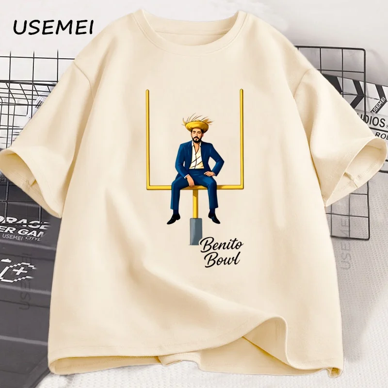 بينيتو السلطانية تي شيرت باد باني نصف الوقت سوبر السلطانية 2026 التي شيرت النساء الرجال موضة قصيرة الأكمام Y2k الملابس القطن الجرافيك المحملة