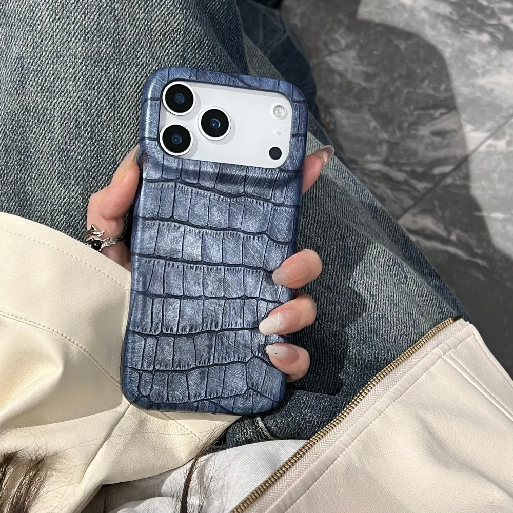 Fashion INS Texture Grid Pattern Leather Shockproof Case for iPhone 18 Pro Max Funds 17 Pro 16 15 14 13 Pro Max Protective Cover