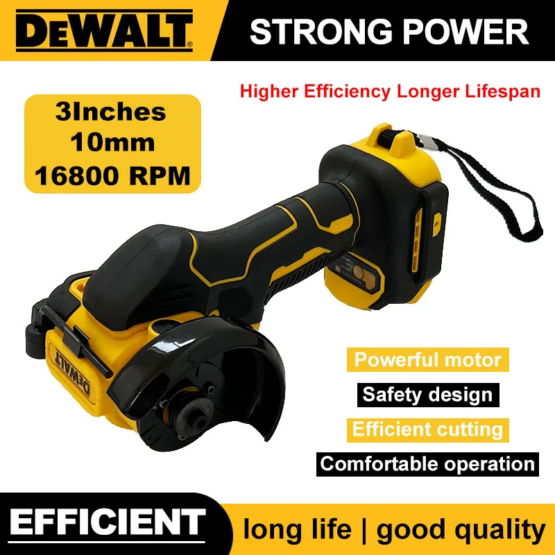 

DeWALT Аккумуляторная угловая шлифовальная машина 3 дюйма Мини-полировальный шлифовальный станок Электрические режущие электроинструменты для аккумулятора 20 В 18 В