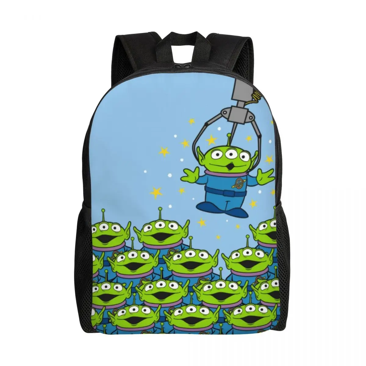 Custom Toy Story Laptop Backpack Men Women Fashion Bookbag for College School Students Green Aliens Anime Bag