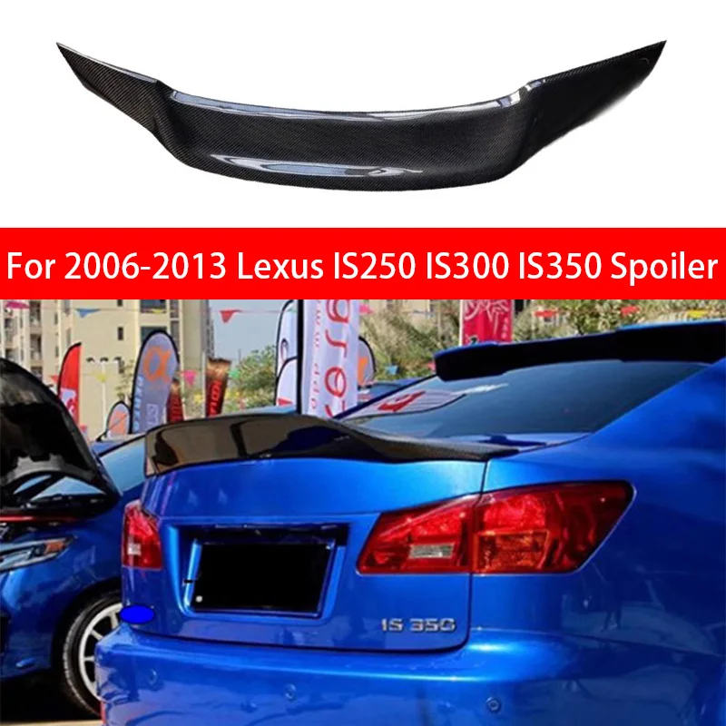 

For Lexus IS250 IS300 IS350 Spoiler 2006-2013 ABS Plastic Unpainted Primer Color Exterior Rear Wing Spoiler