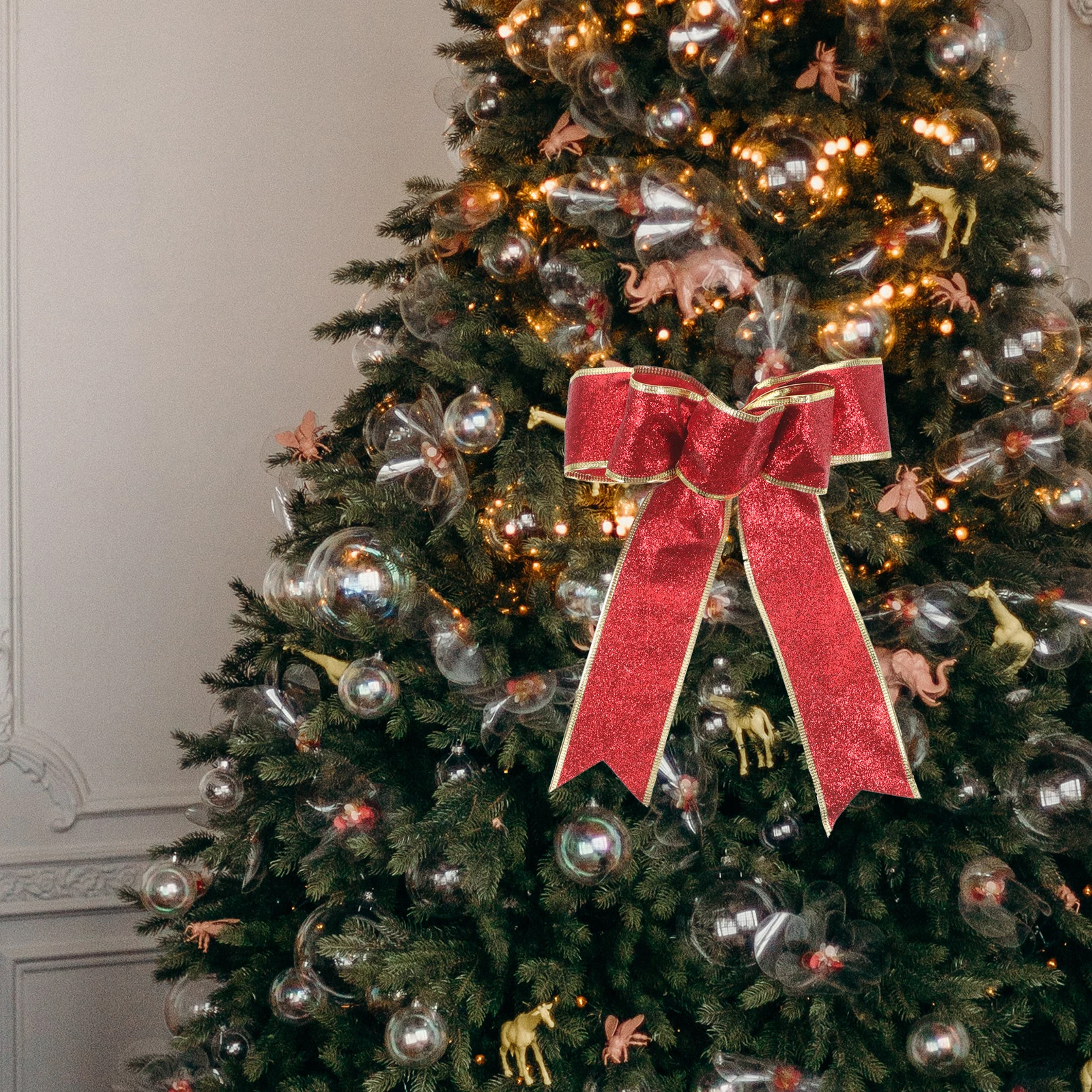 

5pcs Ribbon Bows For Christmas Tree Bows for Tree Decorations Gift Knots Gift Knot Ribbon Festive naments Holiday