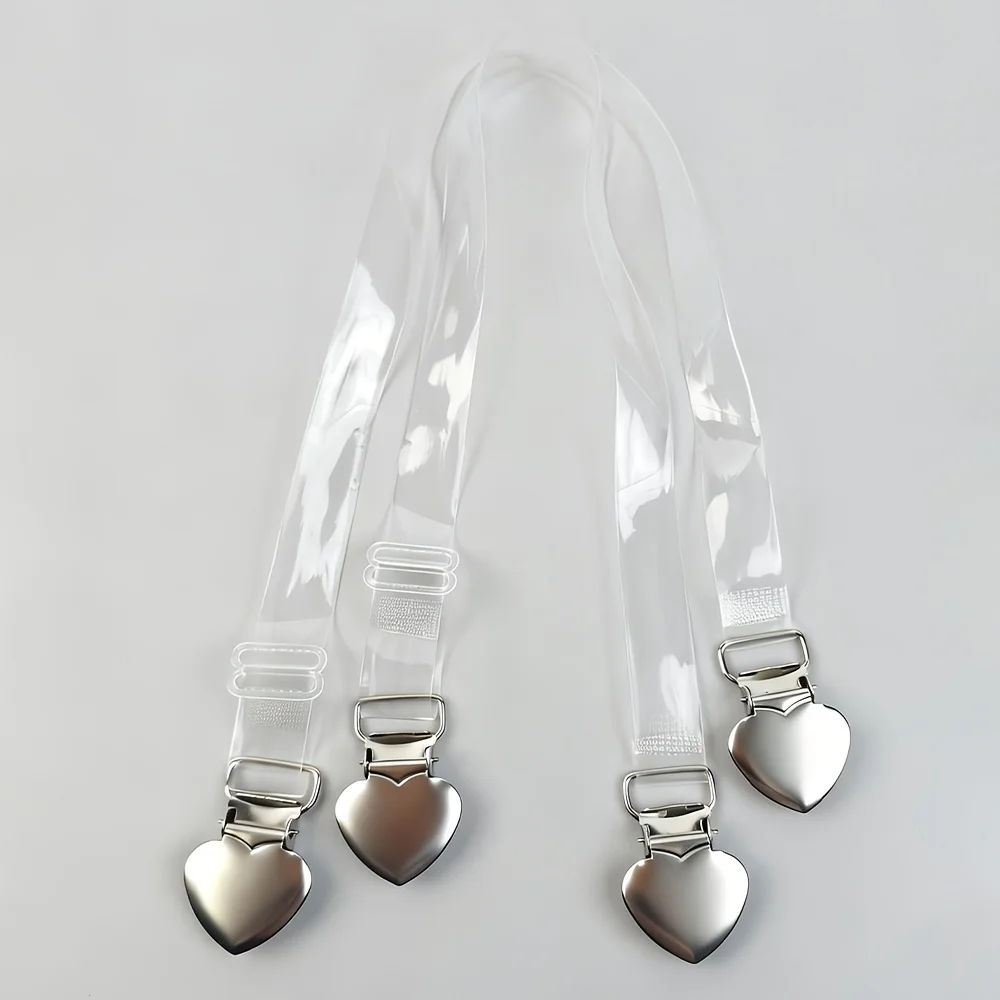 Invisible Transparent Bra Shoulder Strap, Seamless Duckbill Clip Anti‑Slip Fastener for Cami Suspender