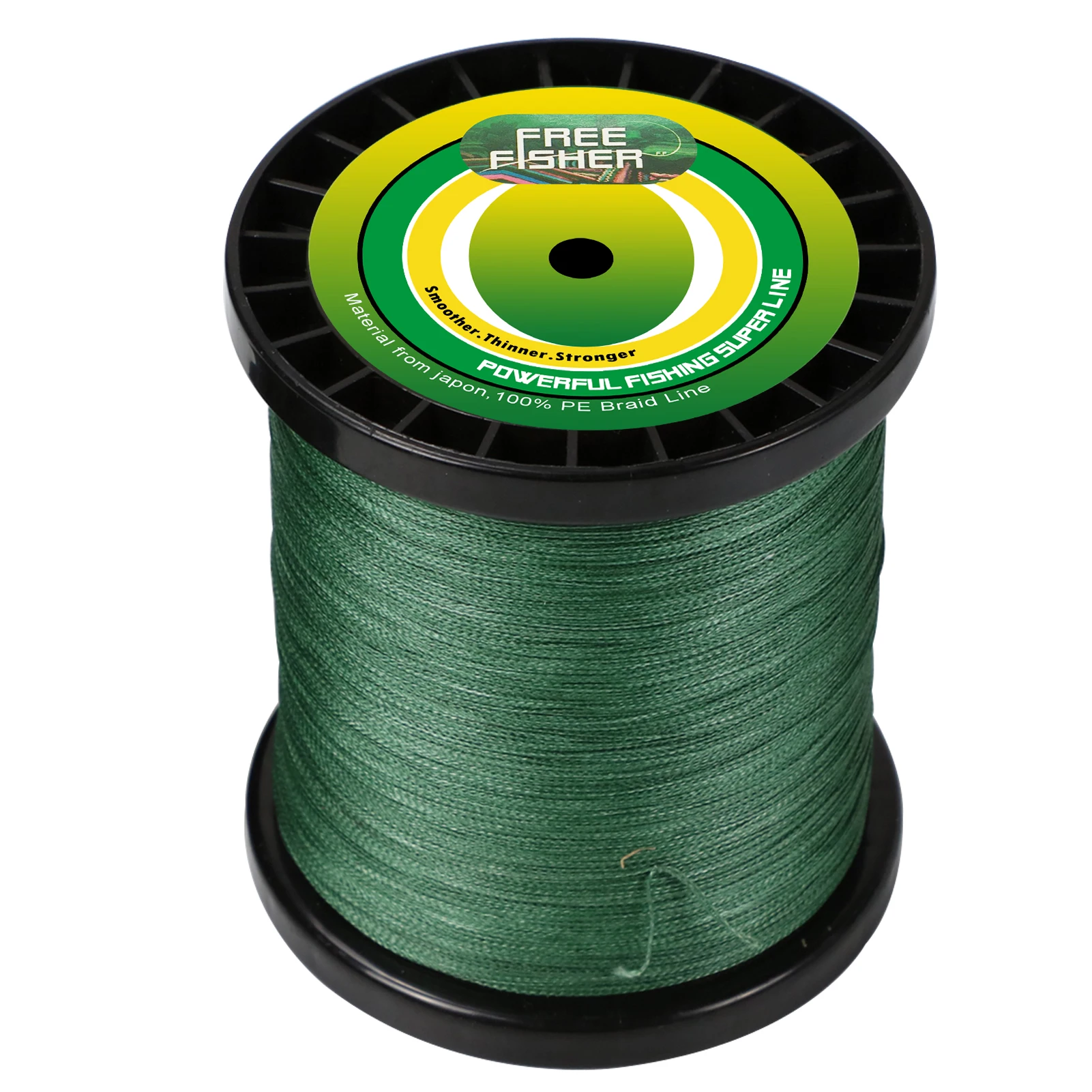 

FREE FISHER 4 Strands 2000m Fishing Braid Line 1500m PE Braided Wire 20-50LB Green Multifilament for Saltwater Sea Fishing