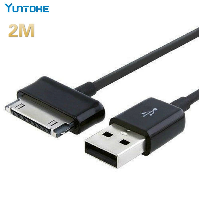 

100pcs/lot 2M Tablet Micro USB Cable for N8000 P6200 P1000 P3100 USB Data Sync Cable for Samsung Galaxy Tab 10.1" GT-P7510/P7500