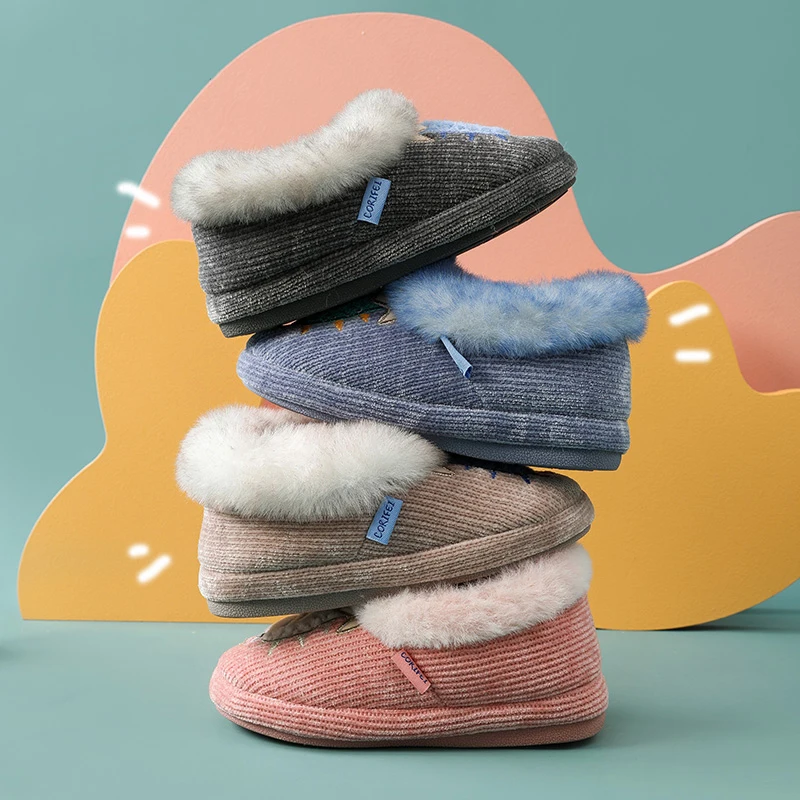 Pallene Kinderen Winter Schattige Warm Huis Katoenen Schoenen Binnen Zachte Antislip Pluche Slippers Meisjes Jongens Mooie Dieren Fuzzy Glijbanen