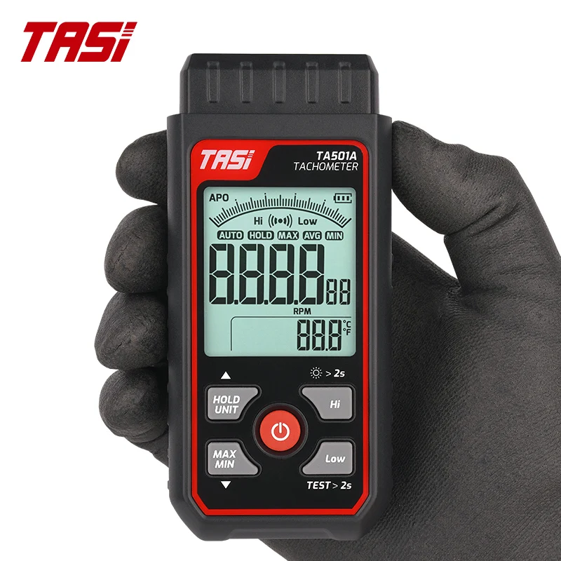 TASI TA501A Laser Tachometer Up to 999999 Non-Contact Digital Laser Tachometer For Machinery Industry Car Motors Speed Test