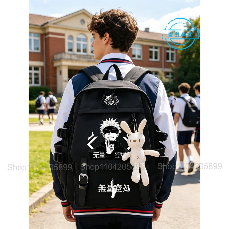 

Jujutsu Kaisen Backpack Anime Students School Bag Cosplay Mochila Boys Girls Gifts Cartoon Bookbag Laptop Travel Rucksack