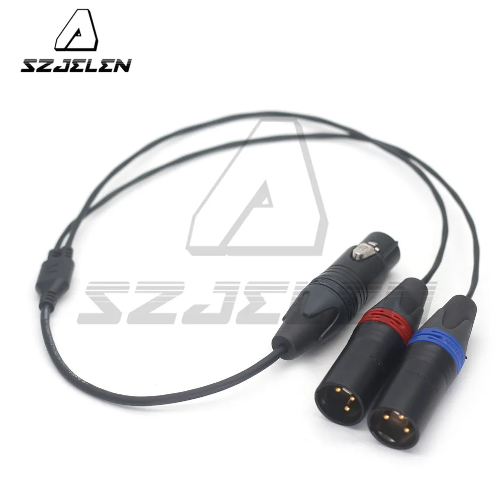 XLR 3-Pin Plug to 2 XLR 3-Pin Audio Cables for Audio Equipment Can be Customized to any Length